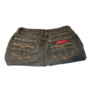 Sasson Skinny Leg Shuffle Dark Denim Jeans with Embroidered Pockets Sz 4